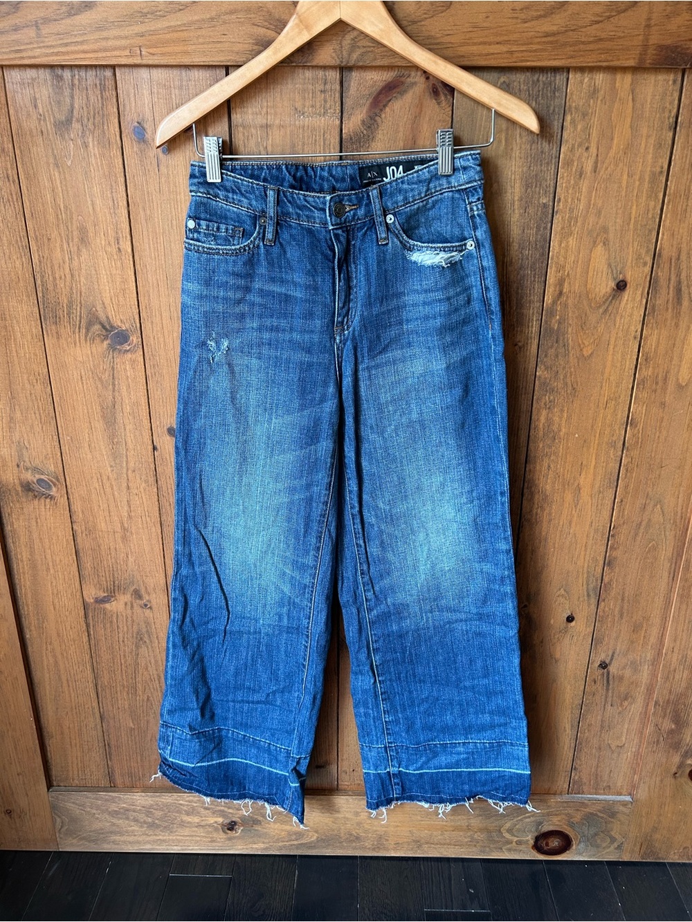 Armani Exchange J04 Wide Cropped Jeans - Light Blue Denim